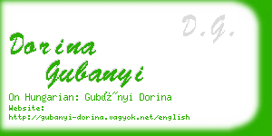 dorina gubanyi business card